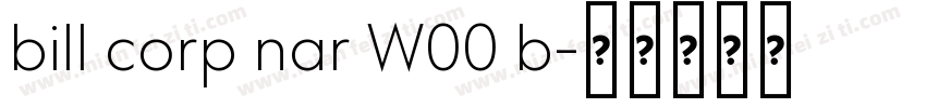 bill corp nar W00 b字体转换